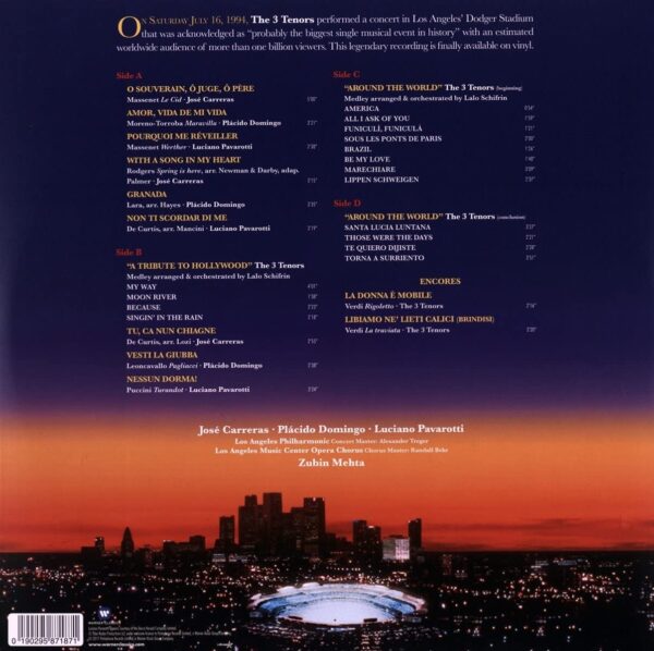 José Carreras, Placido Domingo, Luciano Pavarotti, Zubin Mehta – The 3 Tenors In Concert 1994
