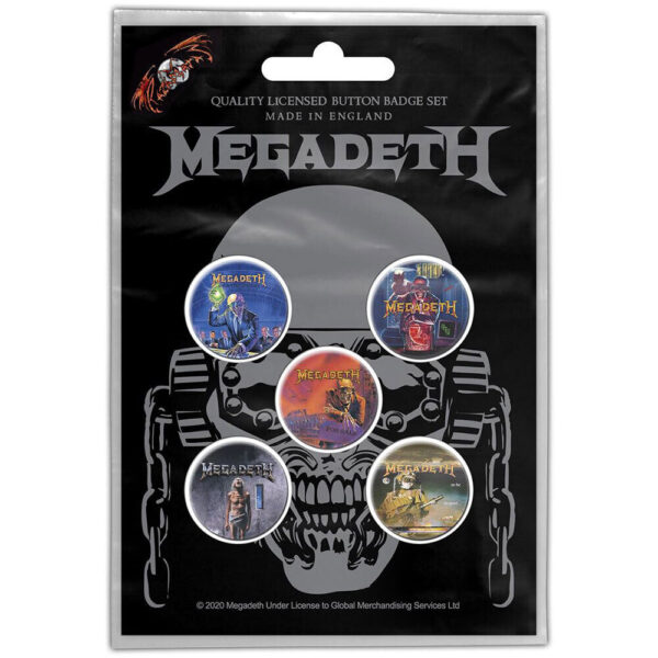 סיכות פין - Megadeth: Vic Rattlehead Button Badge Pack