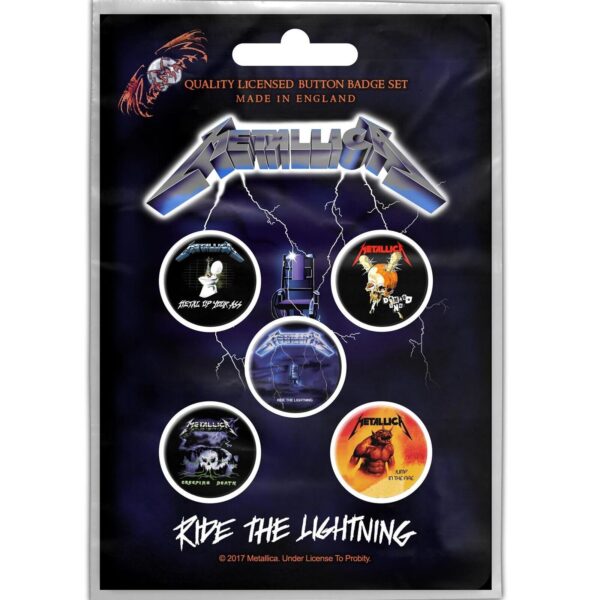 סיכות פין - Metallica: Ride The Lightning Button Badge Pack