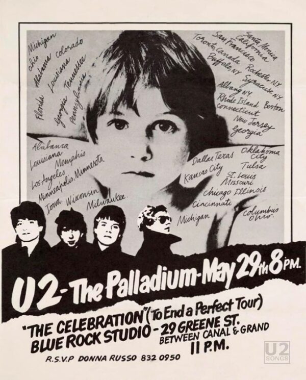 פוסטר: U2 - The Celebration Tour at the Palladium Poster