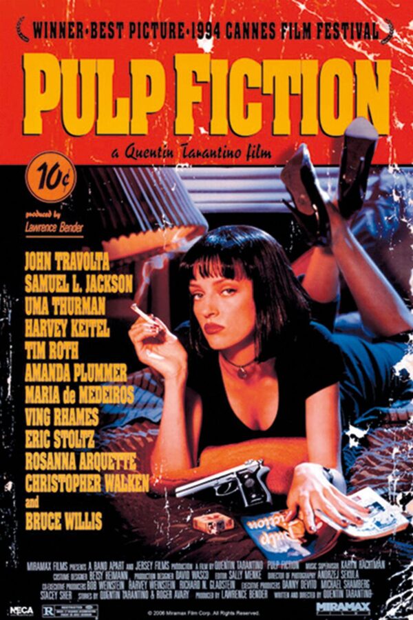 פוסטר: Pulp Fiction - 1994 Cannes Winner Poster