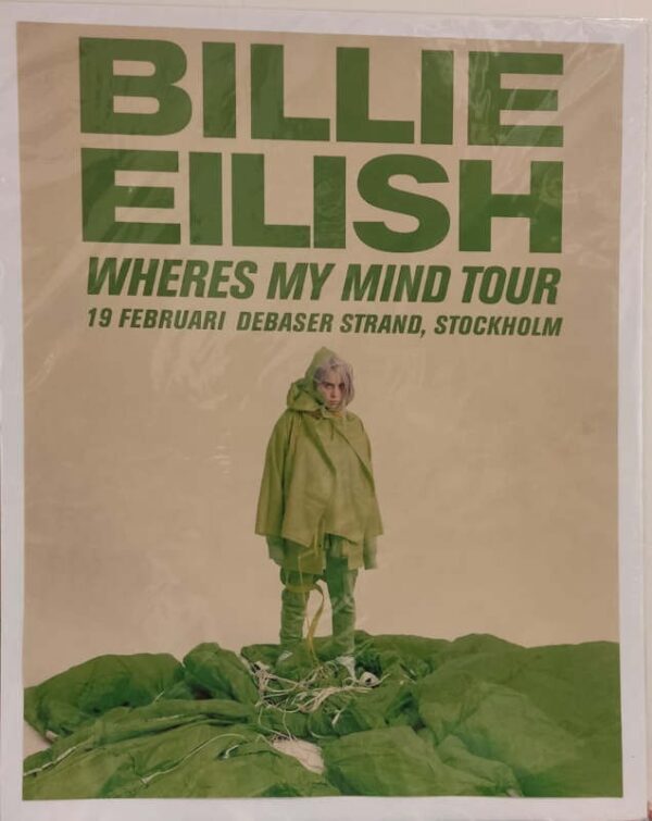 פוסטר: Billie Eilish - Where's My Mind Stockholm Poster