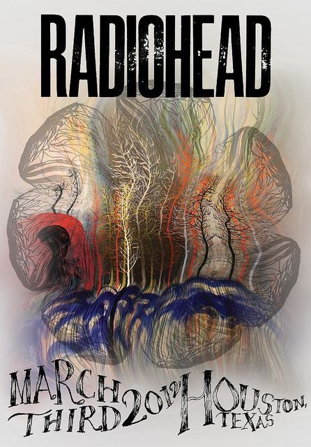 פוסטר: Radiohead - Houston Texas 2012