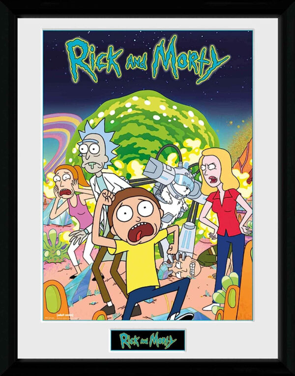 פוסטר ממוסגר ריק ומורטי - Rick and Morty Compilation Frmaed Poster