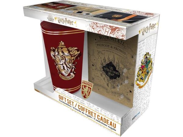 סט מתנה הארי פוטר (כוס + סיכה + מחברת) - Harry Potter Gift Set (Glass+Pin+Notebook)