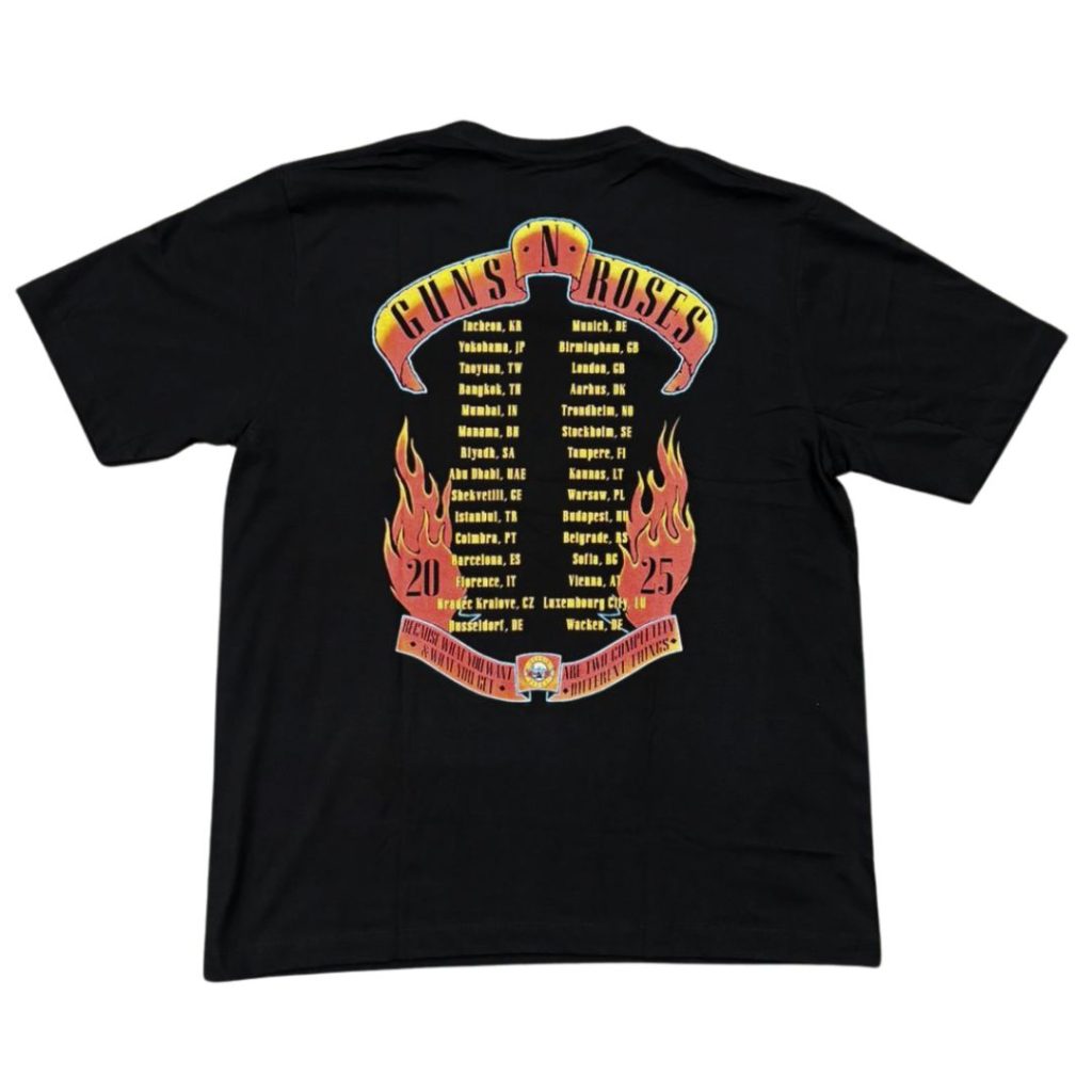 Guns N' Roses - Classic Logo 2025 Tour T-Shirt Guns N' Roses - Classic Logo 2025 Tour T-Shirt – תמונה 2