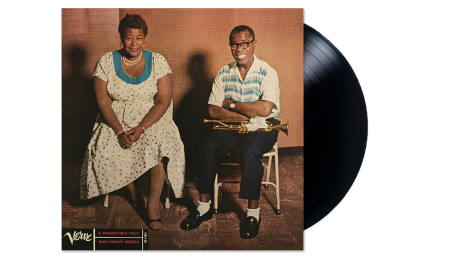 Ella And Louis עטיפת אלבום ג׳אז קלאסי עם Ella Fitzgerald ו Louis Armstrong