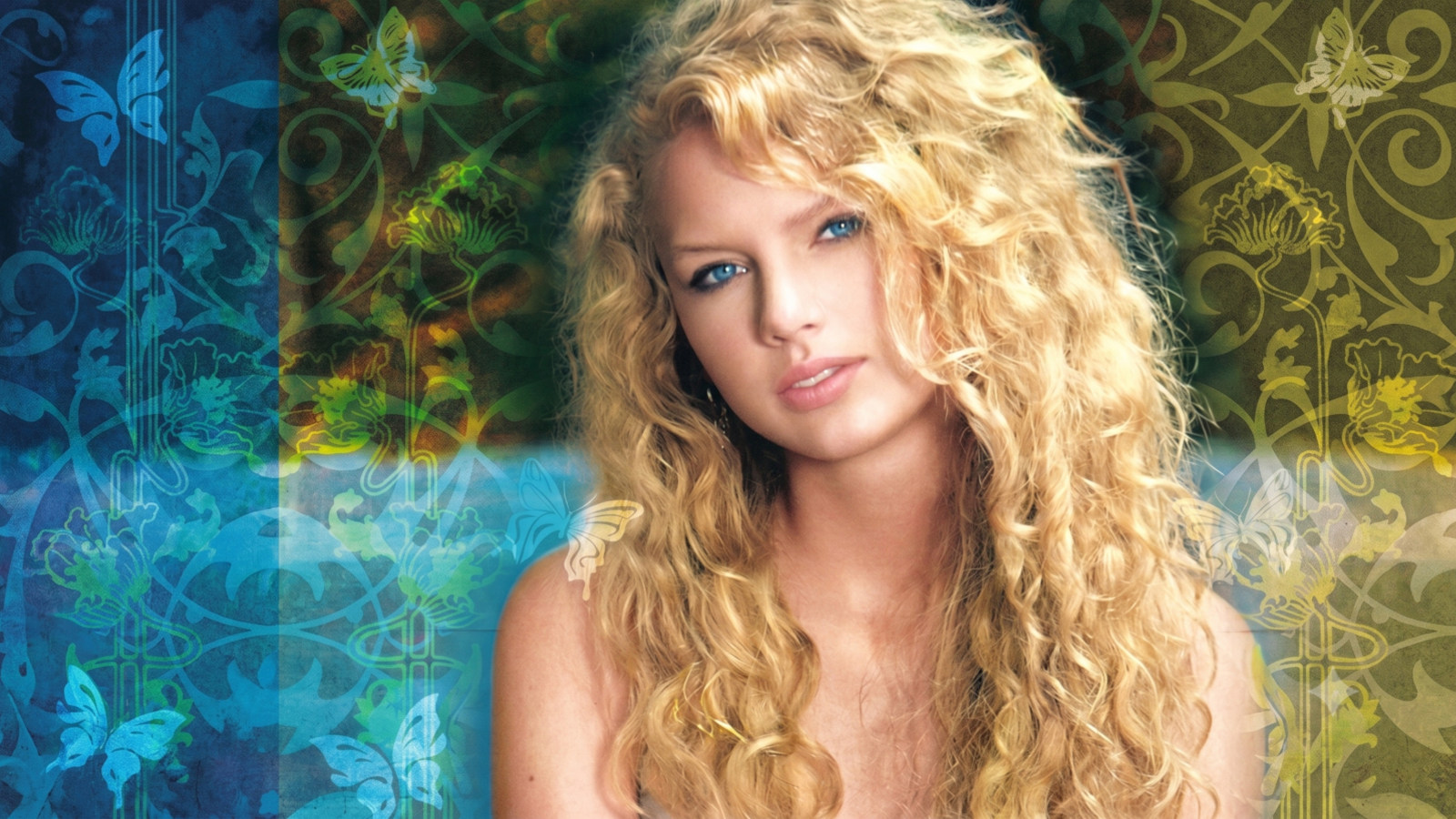 טיילור סוויפט בתחילת דרכה לצד עטיפת הסינגל Tim McGraw לציון 20 שנה לשיר הבכורה שלה