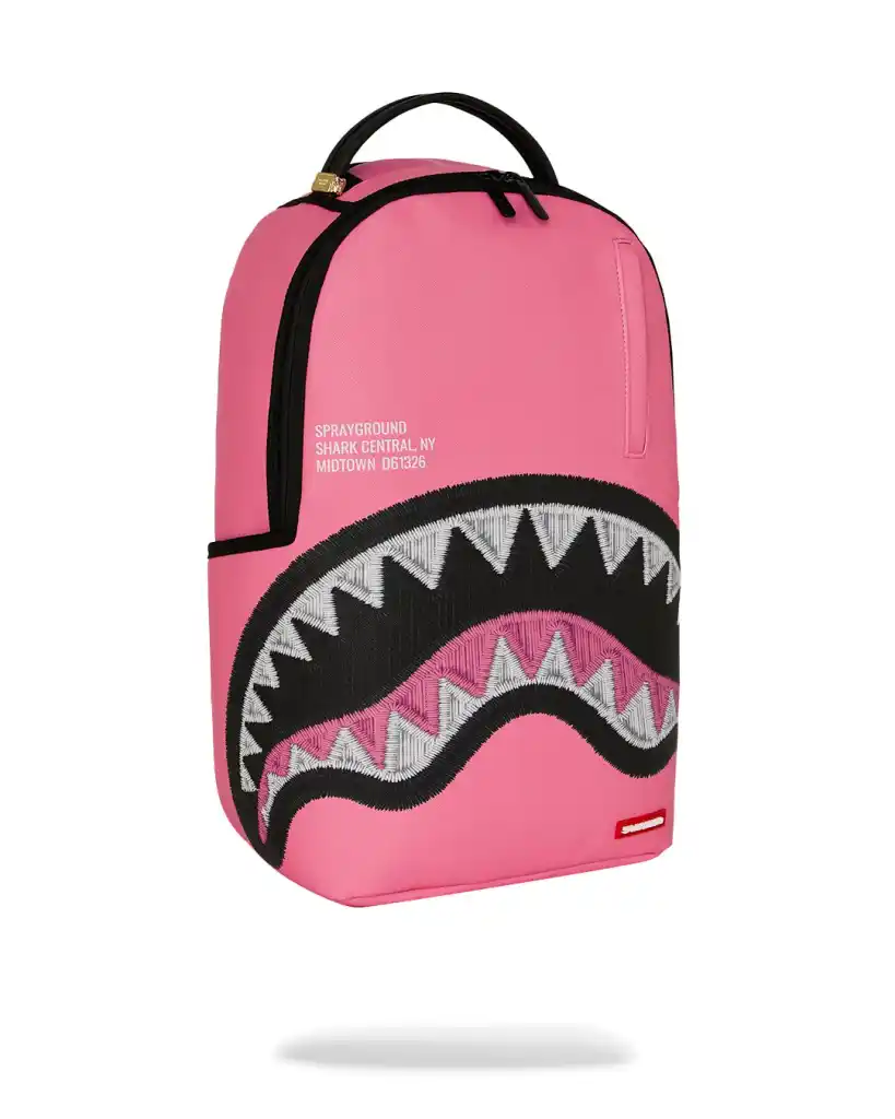 Sprayground - Shark Central Pink Embroidered Shark Backpack Sprayground - Shark Central Pink Embroidered Shark Backpack – תמונה 3