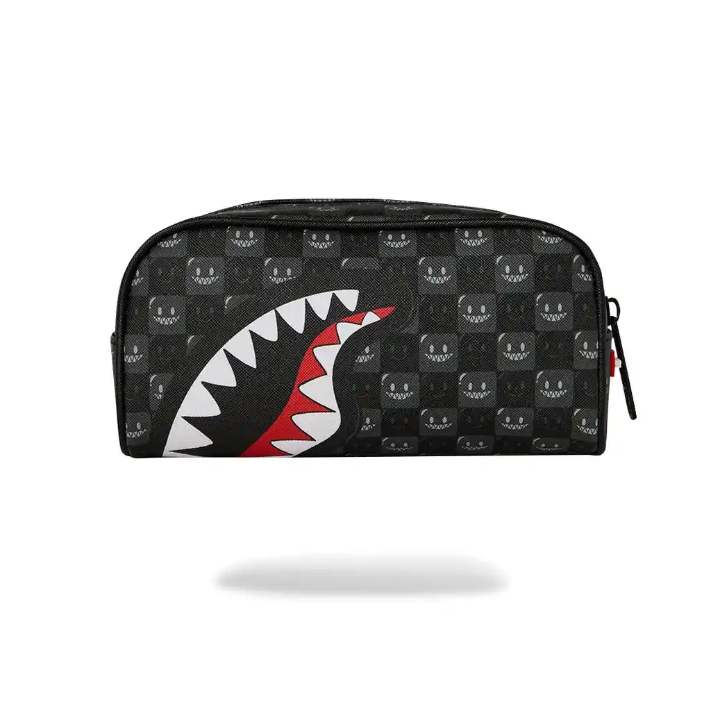 Sprayground - Sharks In Paris WTF Bubbly Black Check Pouch Sprayground - Sharks In Paris WTF Bubbly Black Check Pouch