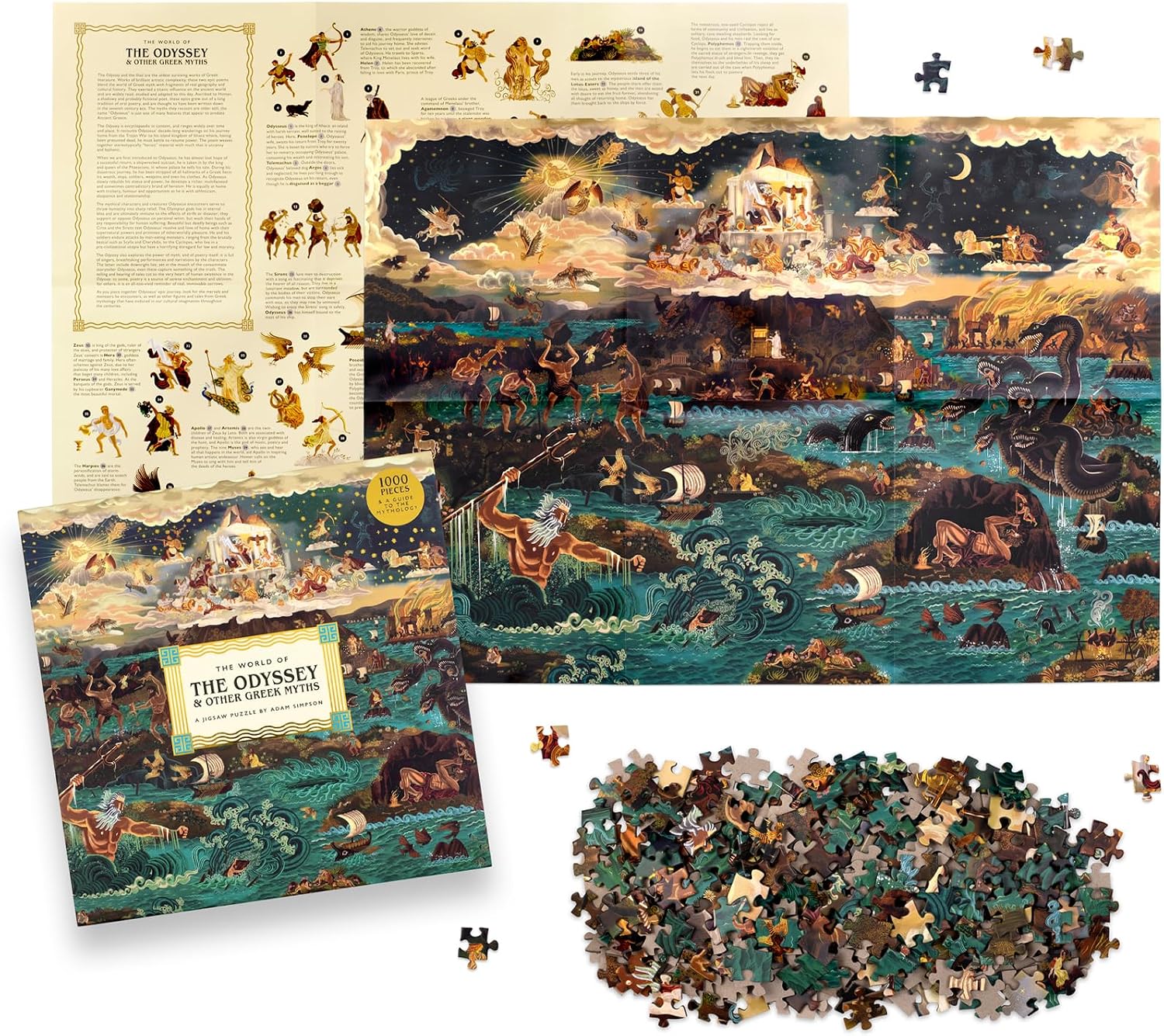 The World of the Odyssey & Other Greek Myths: A 1000-piece Jigsaw Puzzle The World of the Odyssey & Other Greek Myths: A 1000-piece Jigsaw Puzzle – תמונה 2