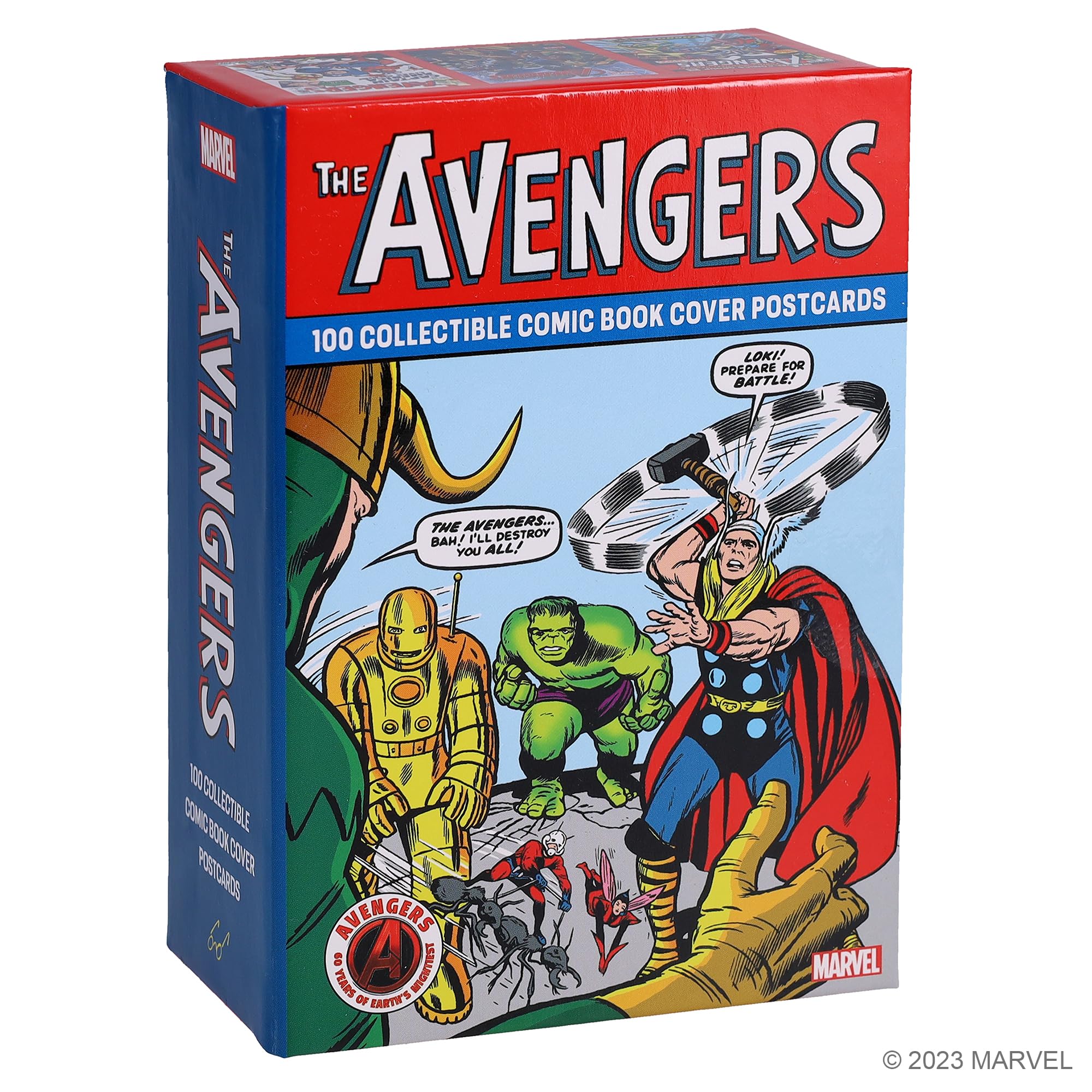 Avengers: 100 Collectible Comic Book Cover Postcards: in a keepsake box Avengers: 100 Collectible Comic Book Cover Postcards: in a keepsake box