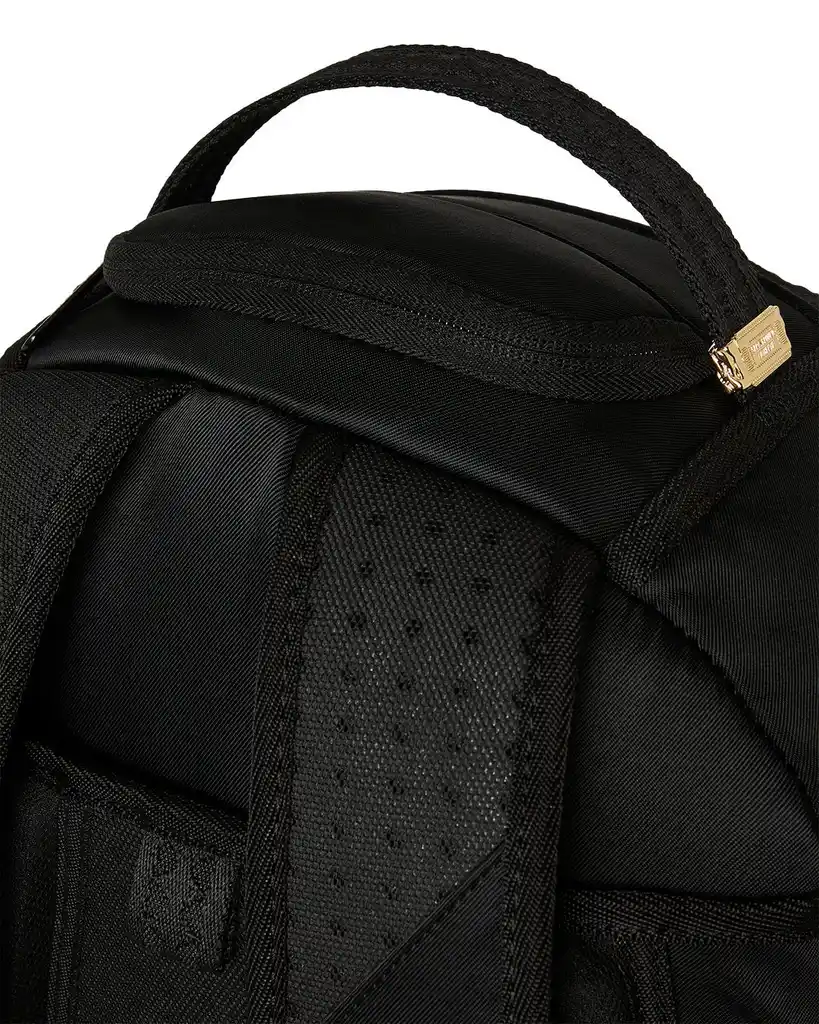 Sprayground - Shark Central White Stencil Shark Black Nylon Backpack Sprayground - Shark Central White Stencil Shark Black Nylon Backpack – תמונה 5