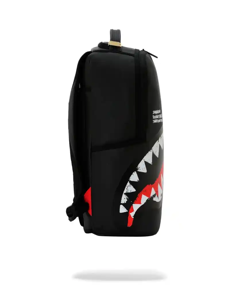Sprayground - Shark Central Black Embroidered Shark Backpack Sprayground - Shark Central Black Embroidered Shark Backpack – תמונה 7