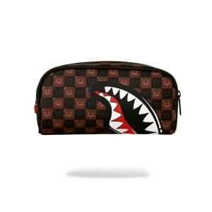 Sprayground - Sharks In Paris WTF Bubble Brown Check Pouch