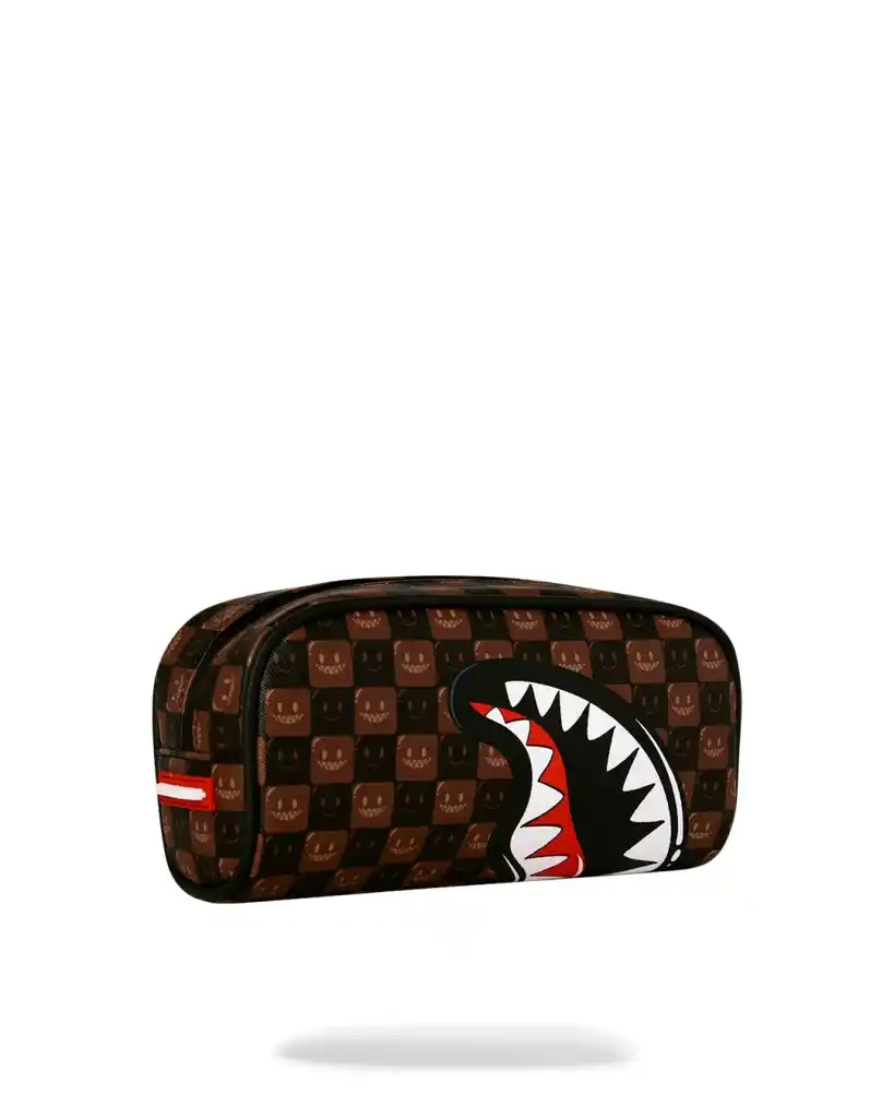 Sprayground - Sharks In Paris WTF Bubble Brown Check Pouch Sprayground - Sharks In Paris WTF Bubble Brown Check Pouch – תמונה 2